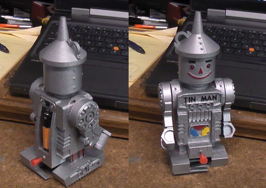 Scale walking "Remco" Tin Man robot
