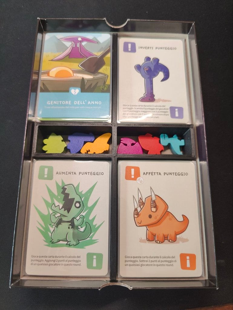 Happy Little Dinosaurs Card Holder for Base Game + 5-6 Player Expansion and Sleeved Cards