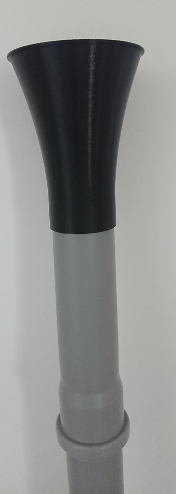 Didgeridoo mouthpiece and bell for 50mm sewer pipe.
