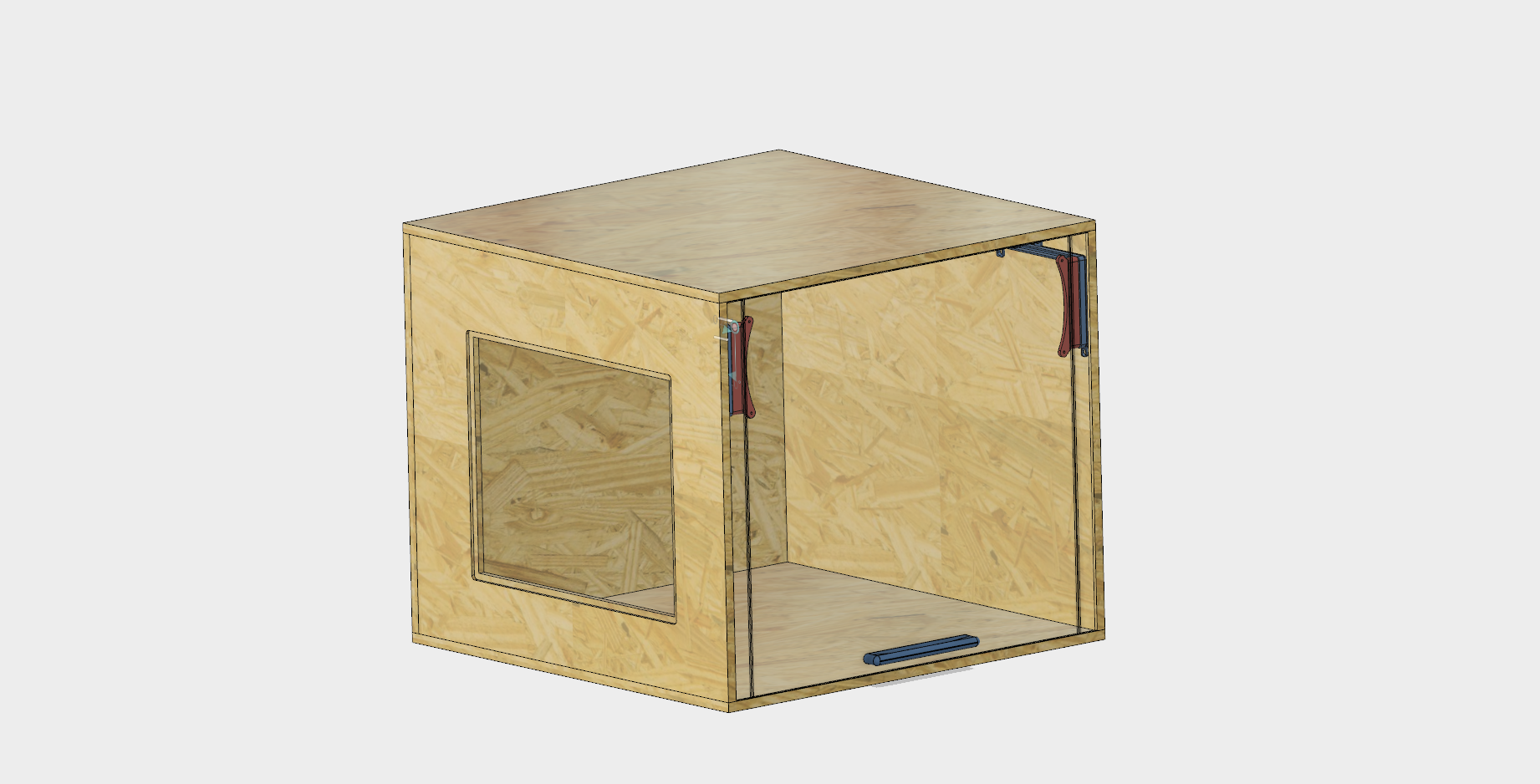 Enclosure with lift up door system