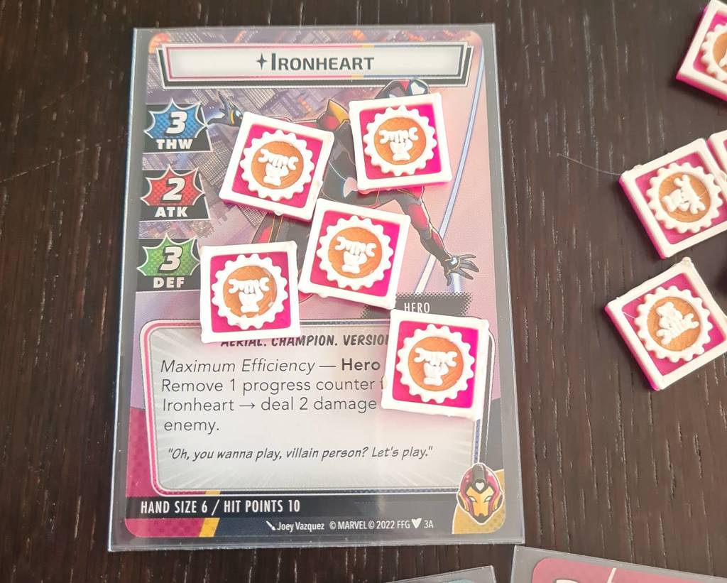 Progress Token (Ironheart) MARVEL Champions custom tokens counters - three color print