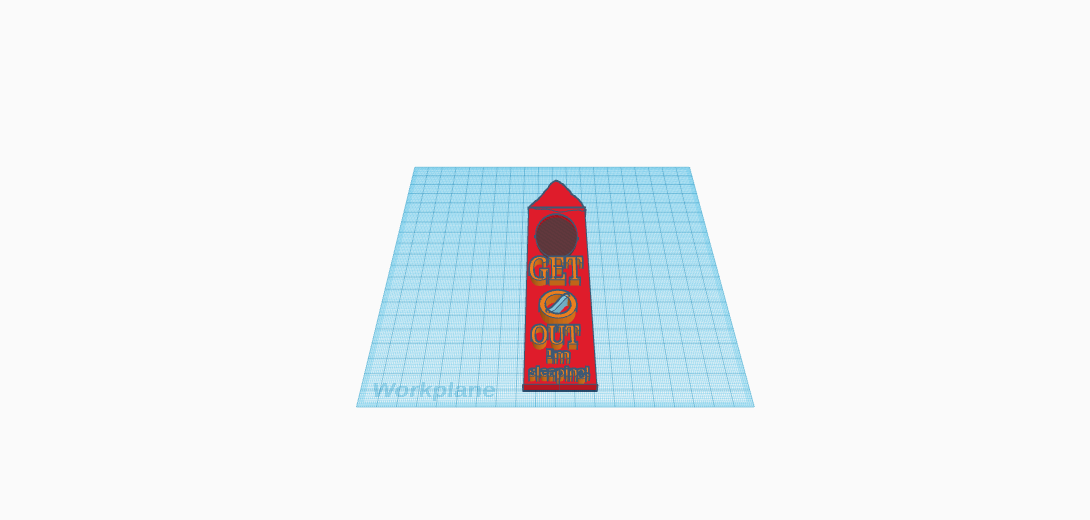 IM SLEEPING door hanger