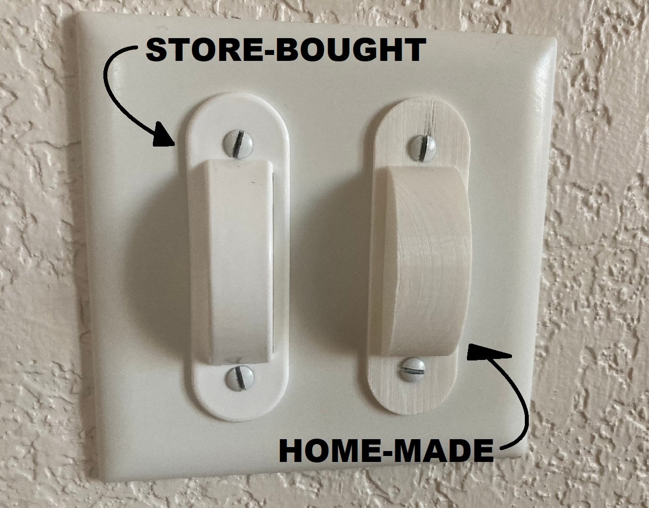 Light switch cover no openings