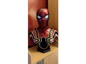Iron Spider Spiderman Bust PreCut 3D model