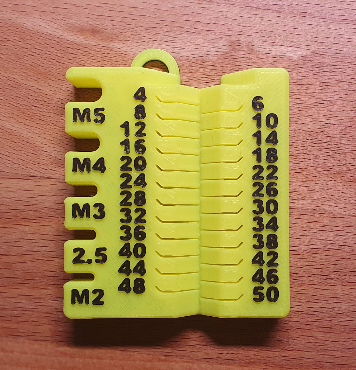Metric screw measuring tool - M2/2.5/3/4/5 4-50mm with hook