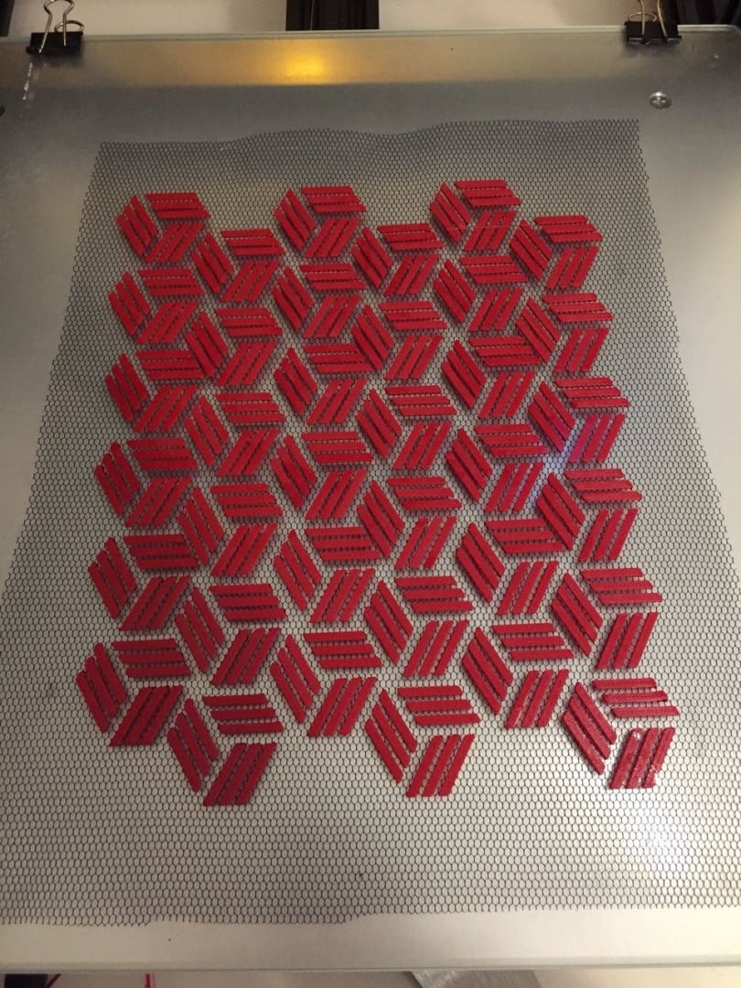 Stripe-Hexa (on fabric)