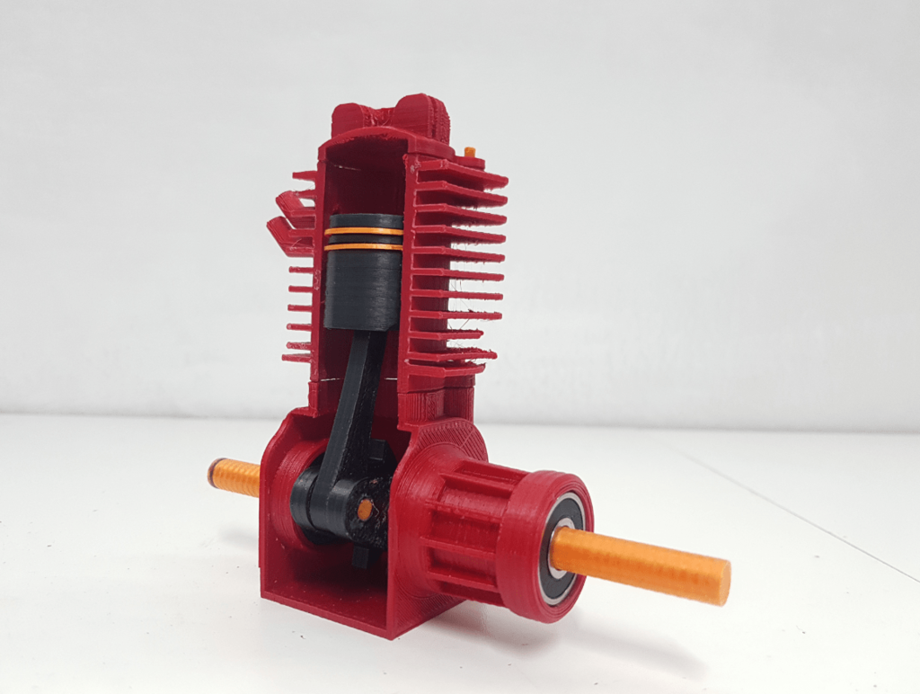 Fully 3D Printable 2 Stroke Engine Model 