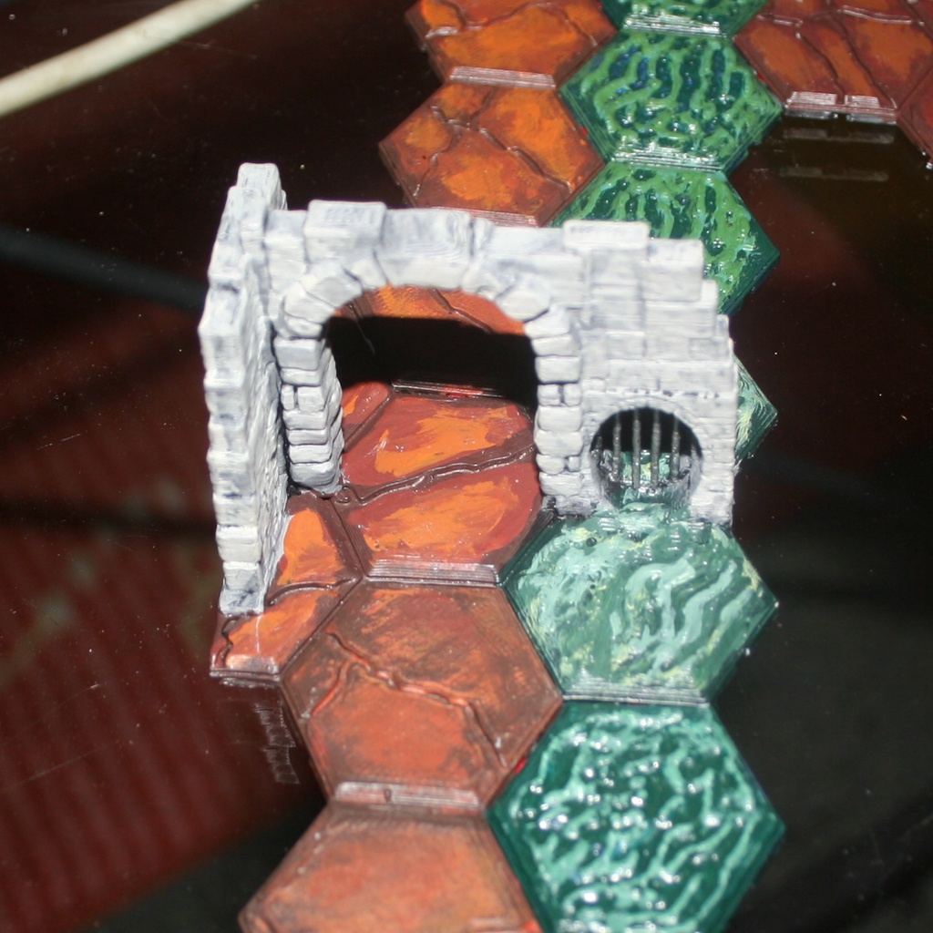 Gloomhaven - Sewer Grate and Archway - Thin Terrain