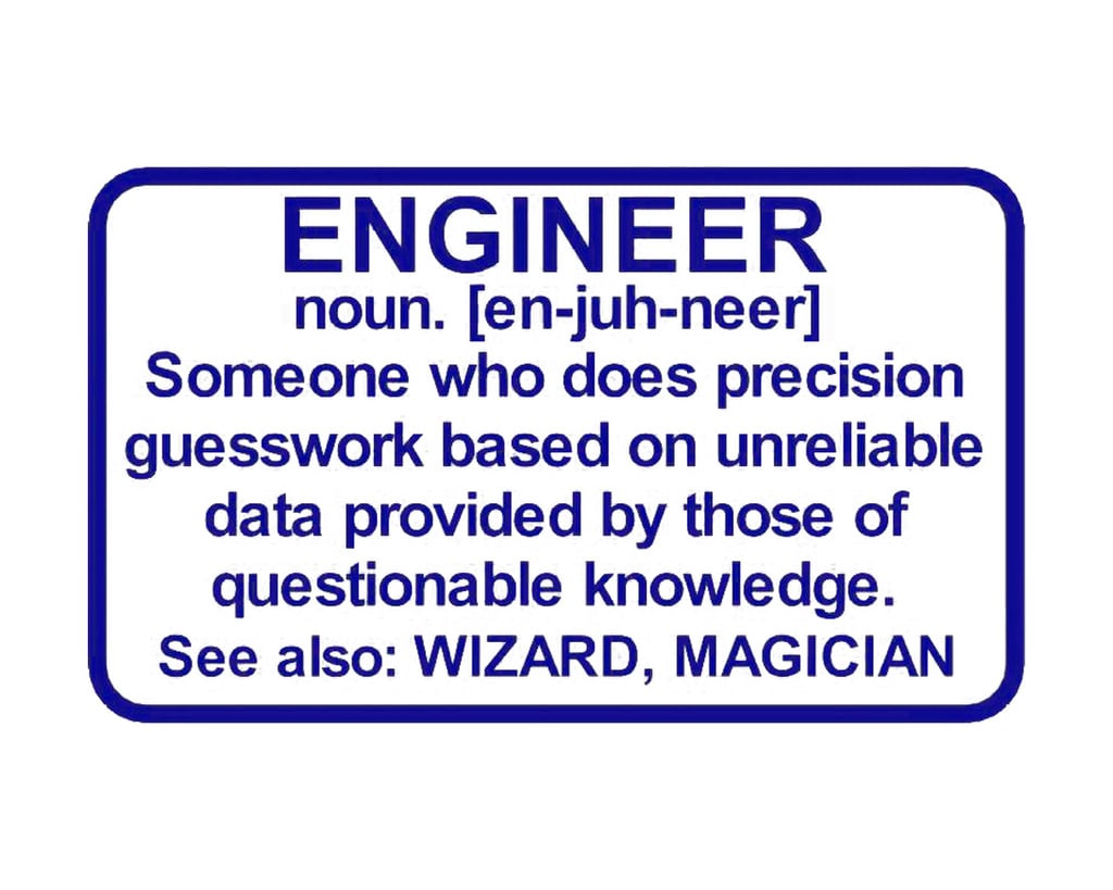 Engineer Definition, sign