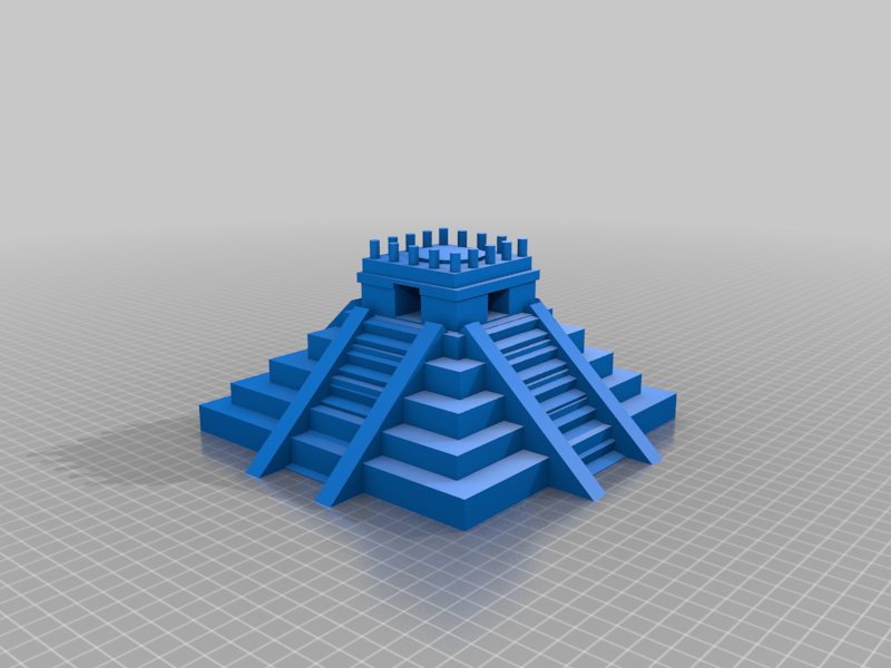 aztec temple - low poly - wip