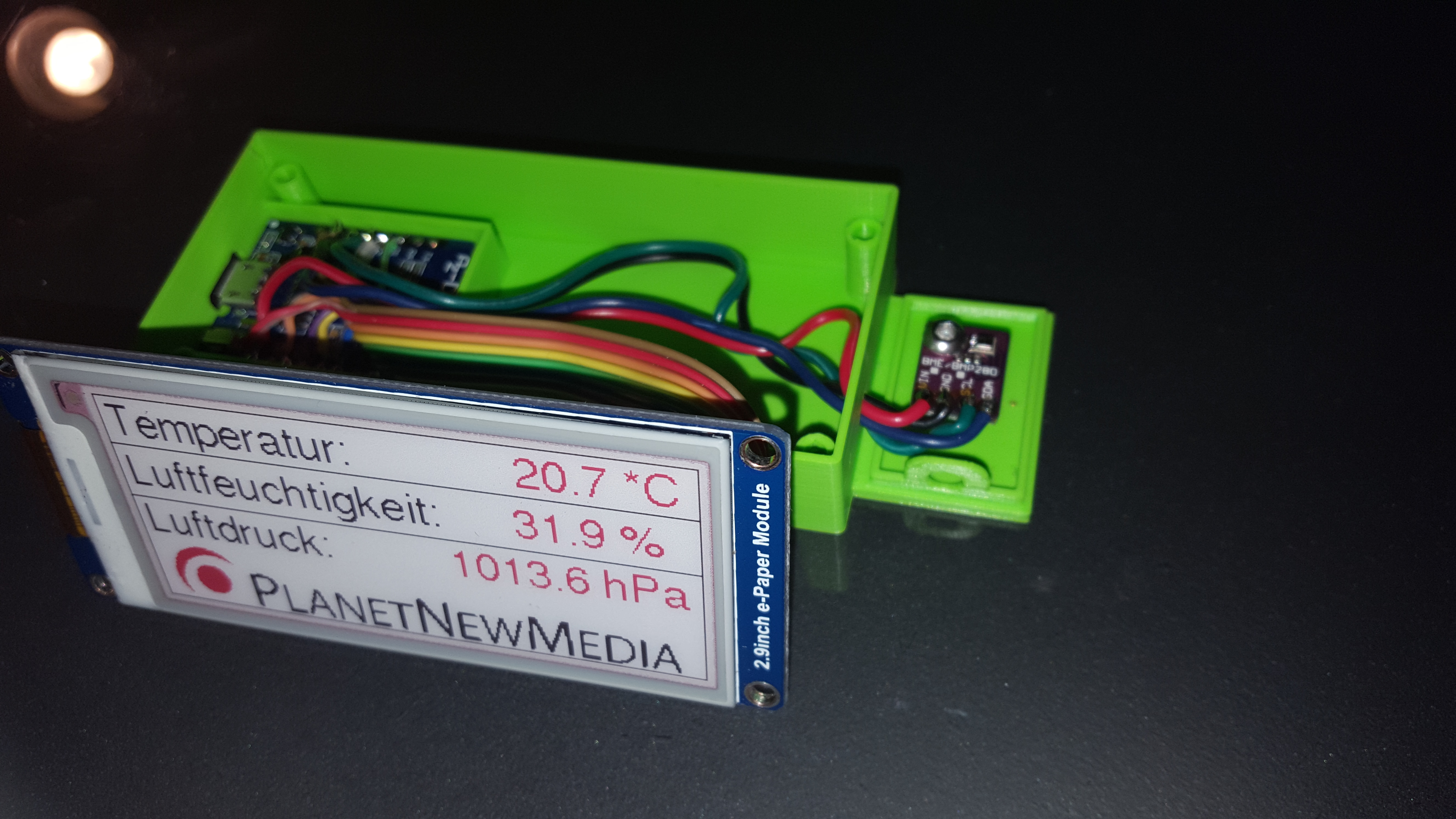 ePaper 2,9 inch BME280 Case