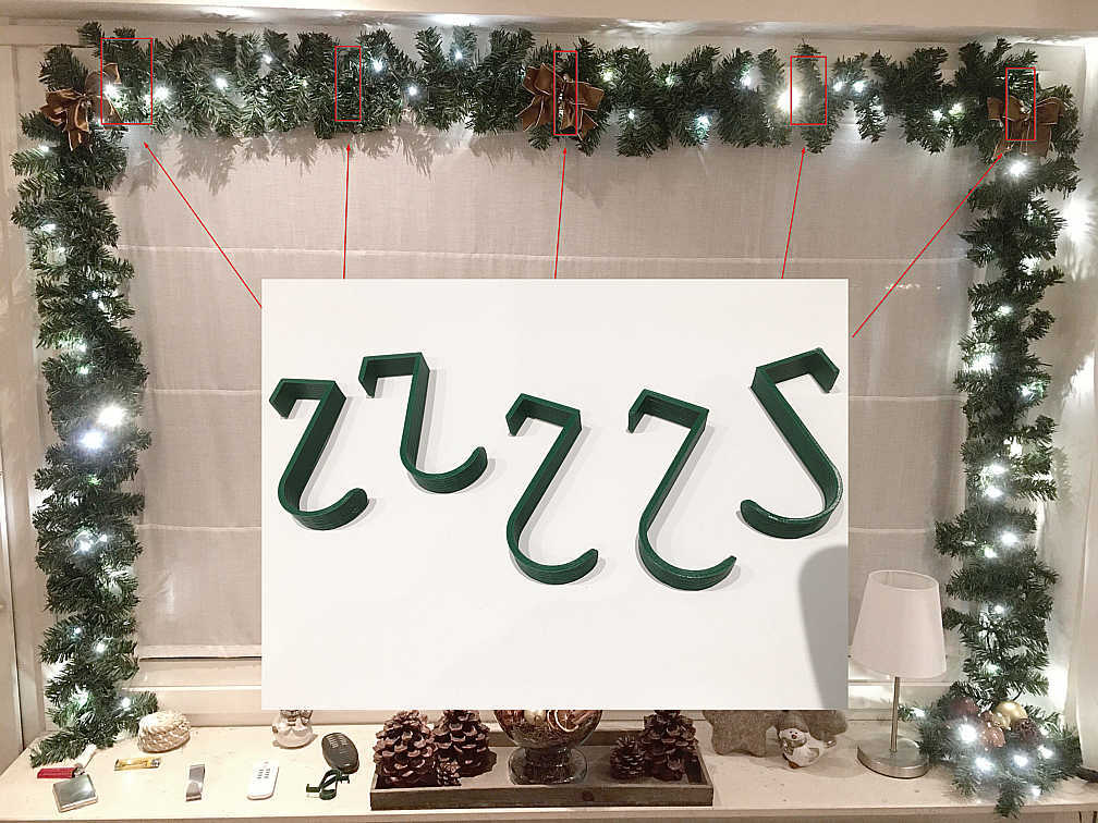 Christmas decoration hooks for windows - Weihnachts dekohaken für fenster