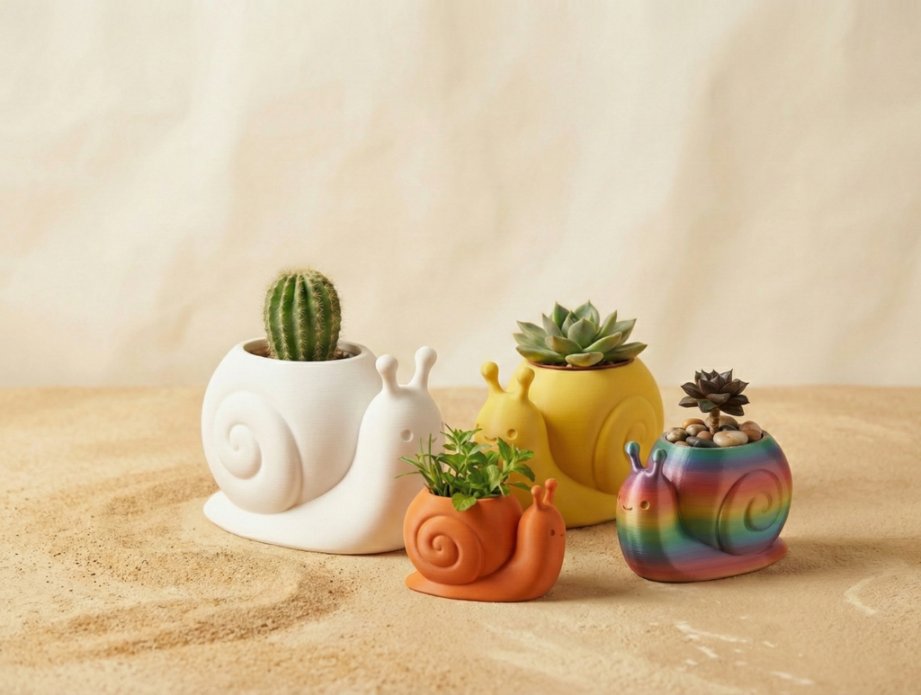 Kawaii Snail Planter ♡ - Cute Modern Decor by Kawaii Snail Planter ♡ - Cute Modern Decor by