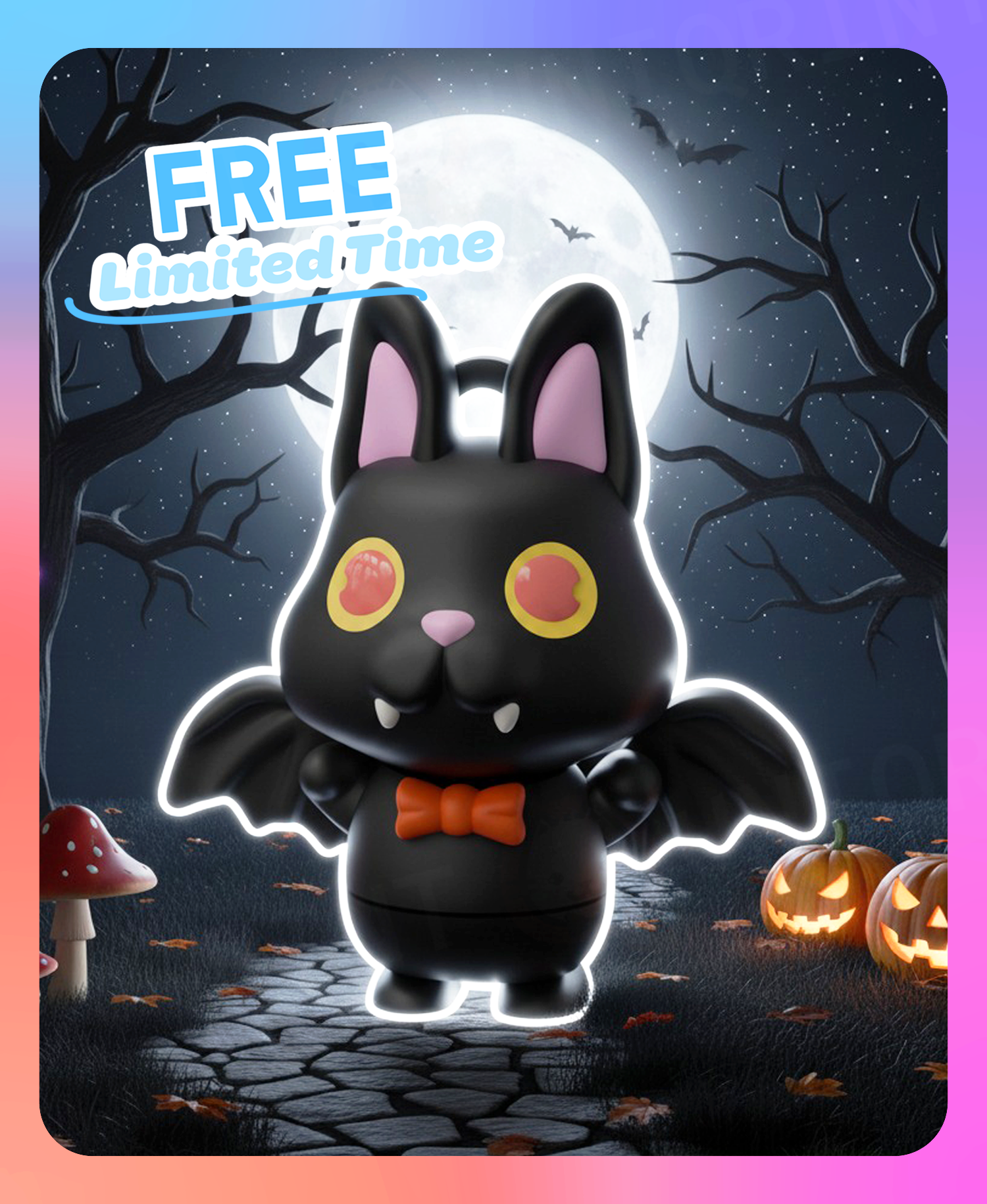 Flexi Bat Keychain (Single Color)