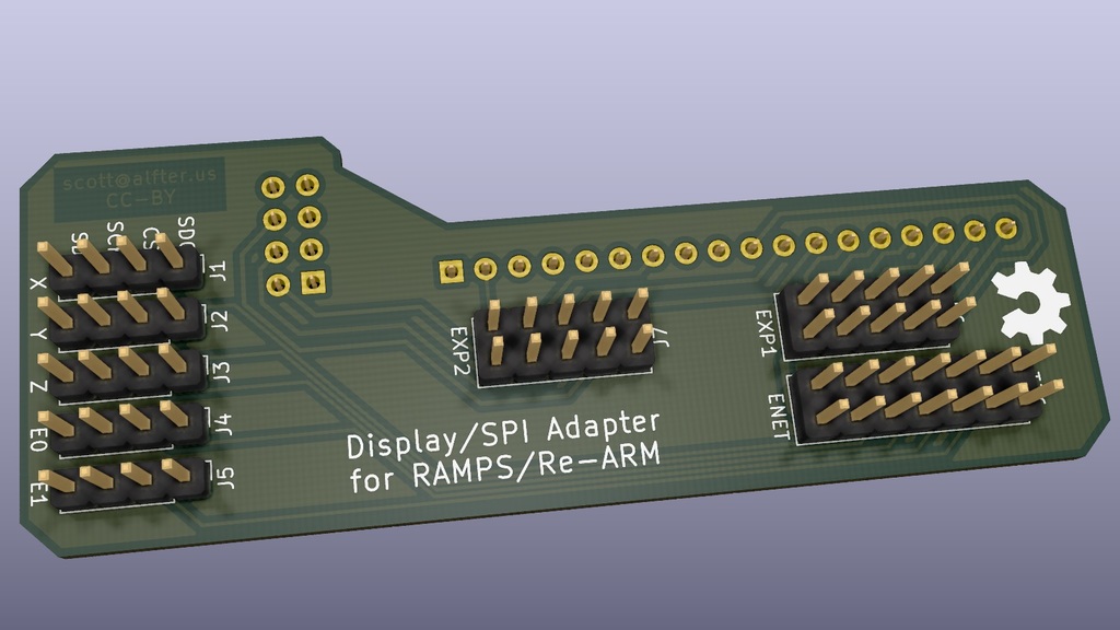 TMC2130 RAMPS/Re-ARM Adapter PCB