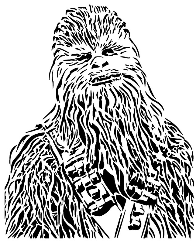 Chewbacca stencil 2 
