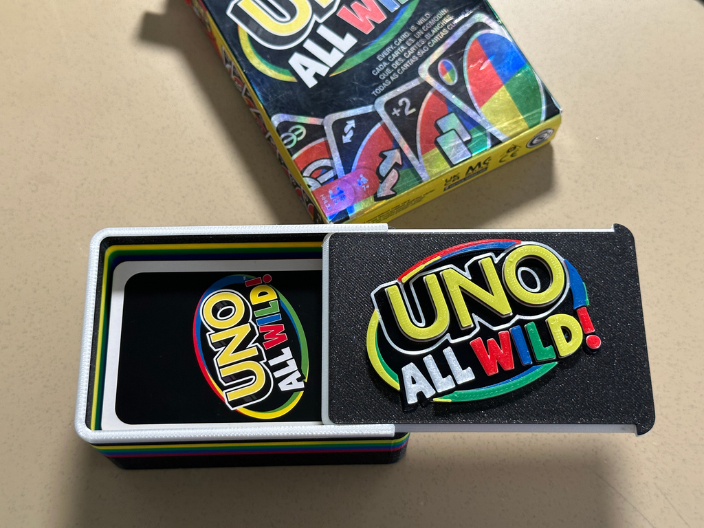 Uno All Wild Card Box (Remixed Lid) - Go Crazy With Colors!