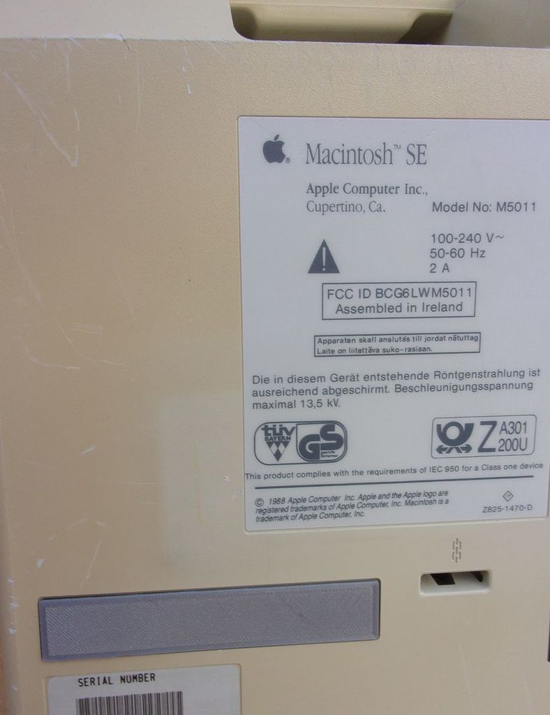 Macintosh SE & SE/30 Rear Housing Door (Apple 815-0986)