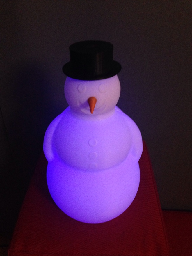 Snowman Lamp (Spiral Vase)