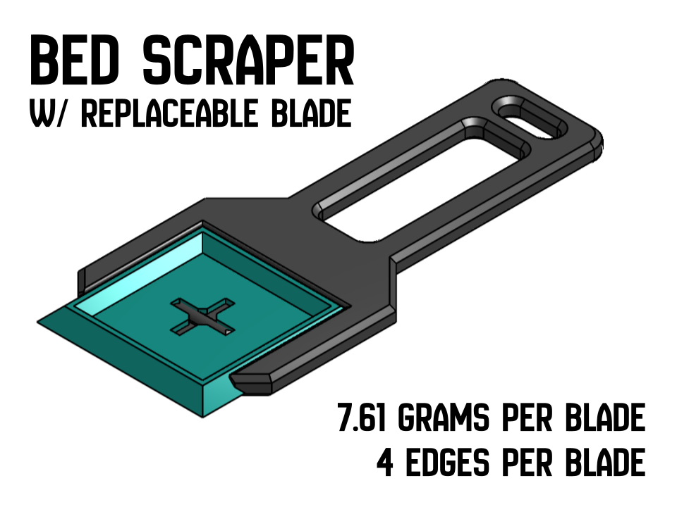 Bed Scraper v2 w/ Replaceable Blade