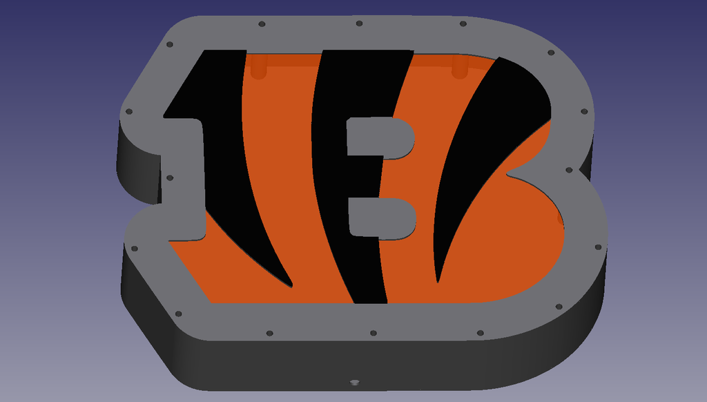 Bengals Team Logo Light Sign - NFL