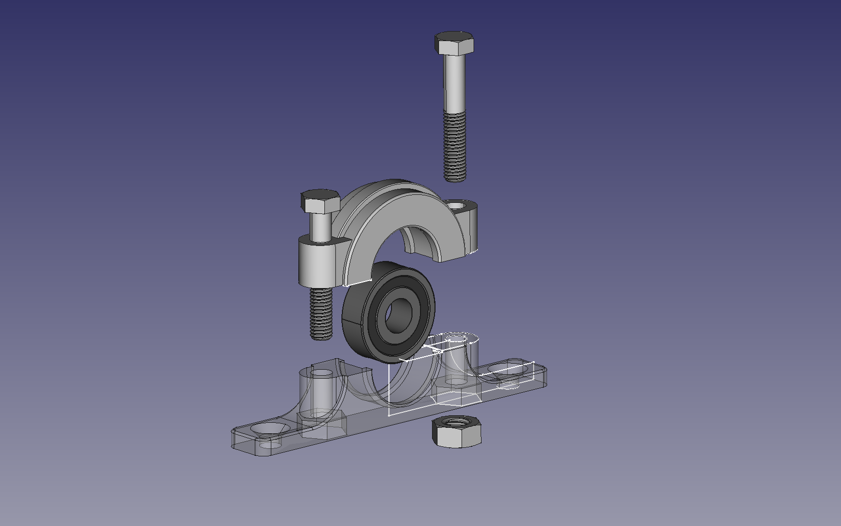 Split Pillow Box - Bearing Clamp