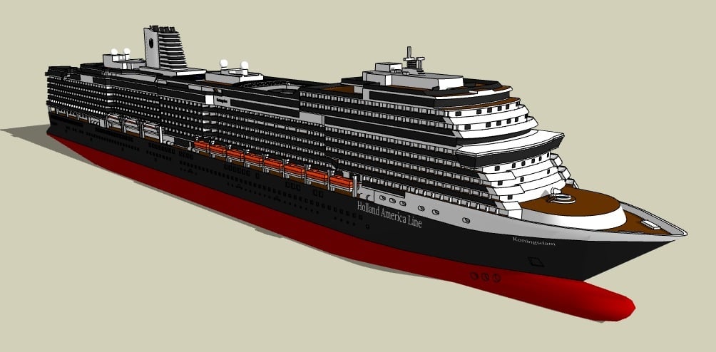 MS Koningsdam cruise ship (1/300 scale)