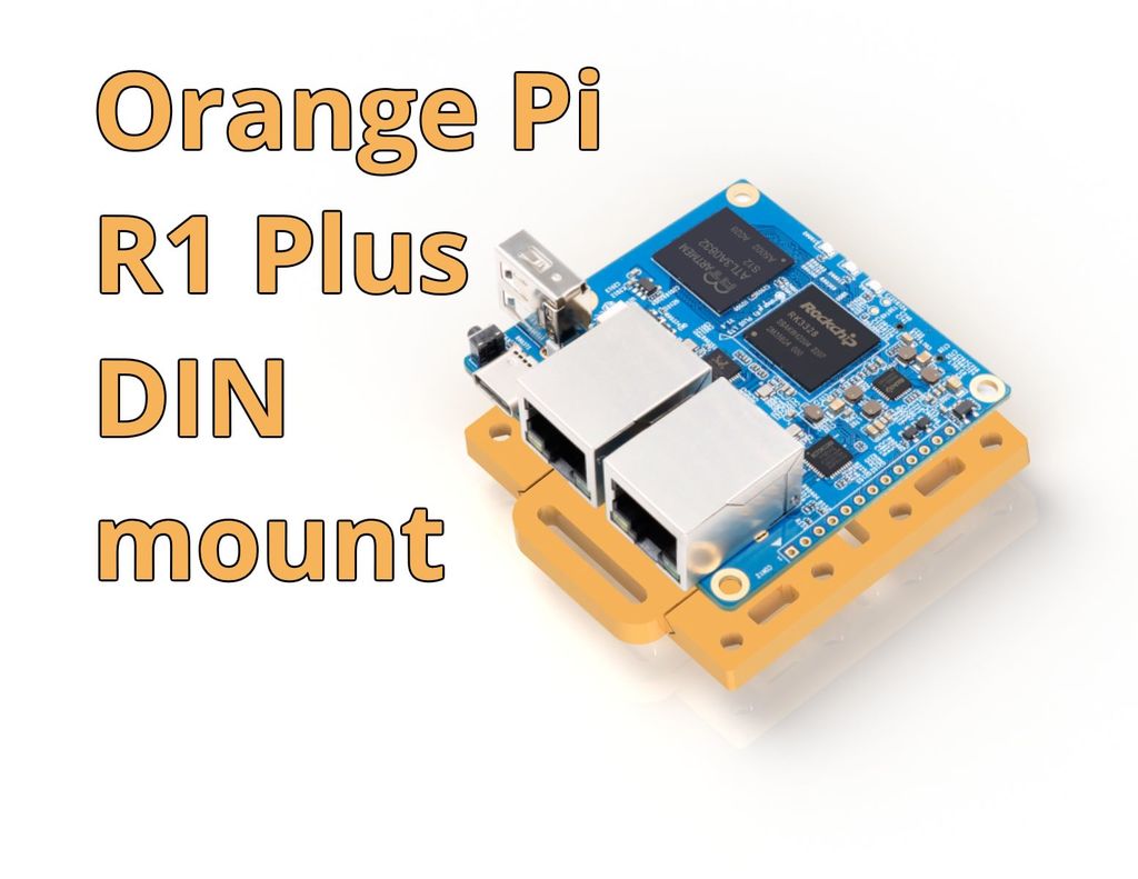 Orange Pi R1 Plus LTS DIN rail mount