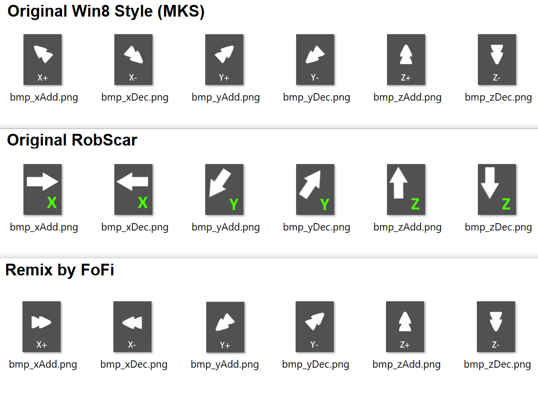 Icon-Remix of "Artillery Sidewinder X1 - Firmware / TFT Tuning by robscar"