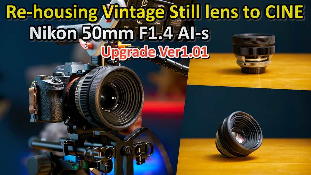 Vintage Lens Rehousing NIKON nikkor 50mm F1.4 AI-S Upgrade Ver1.01