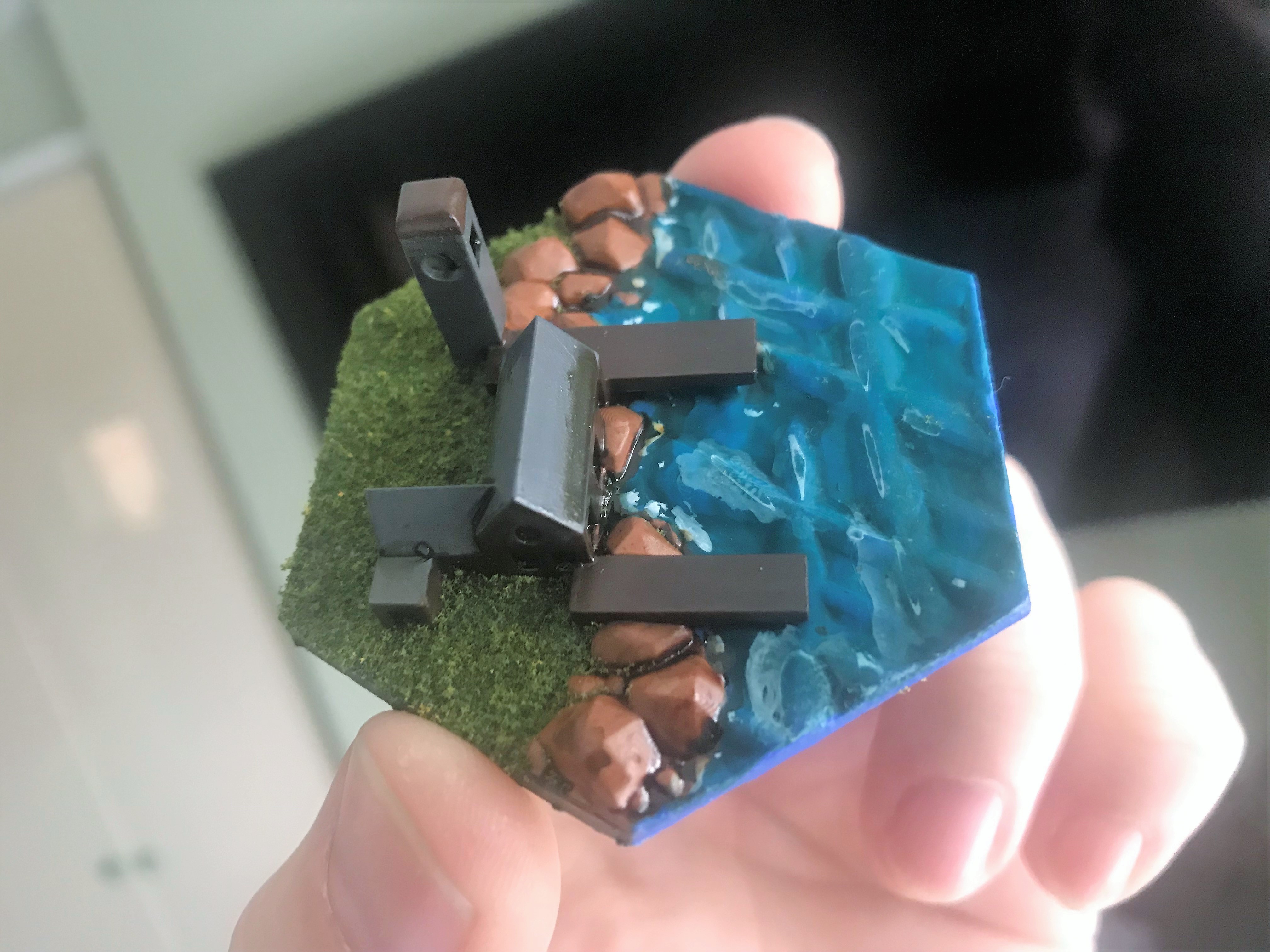 Wargaming Hex Tiles / Mighty Empires - Coastal Tile Set, with Sea & a Port