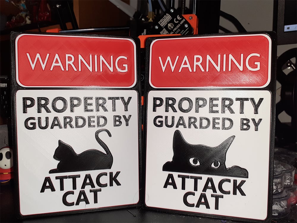 Warning - Cat Attack Signs