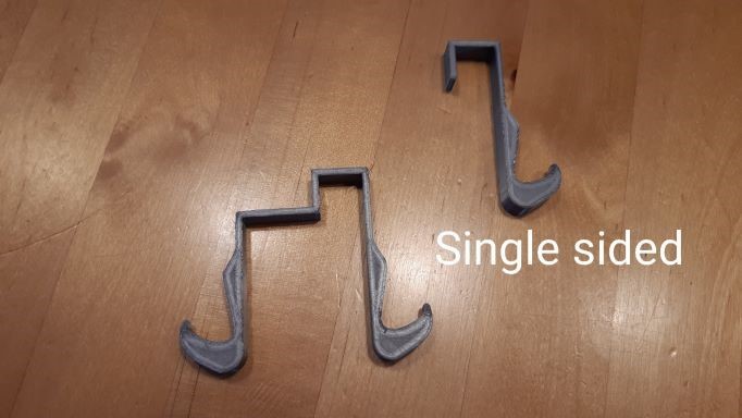Single sided hook for door