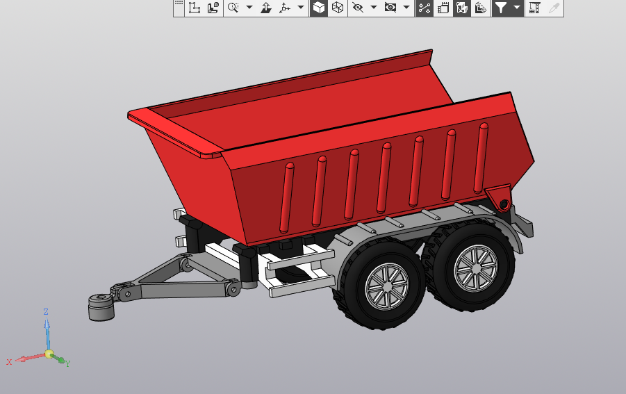 Trailer for tractor Bruder