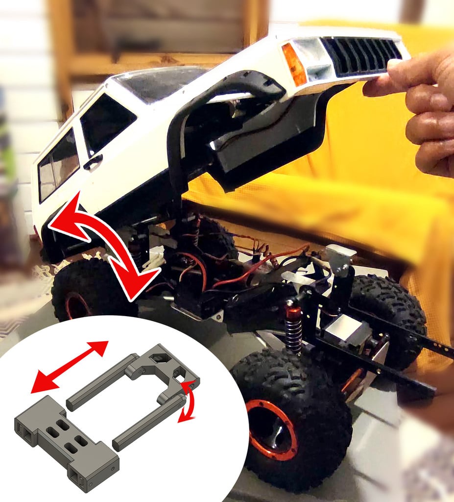 rc body mount easy removable