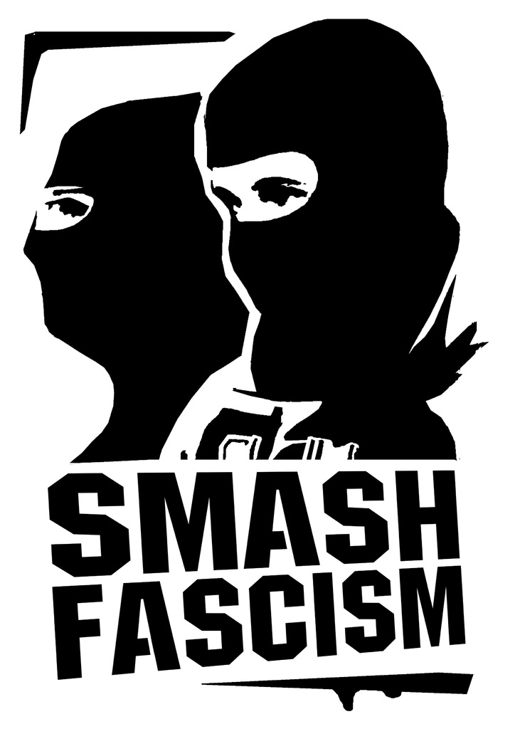 Smash fascism stencil