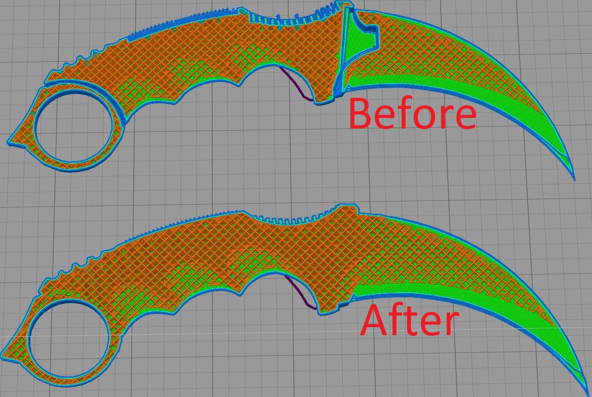 Karambit stl Fixed and easy print version