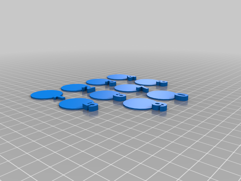 Simple Dnd Mini number markers