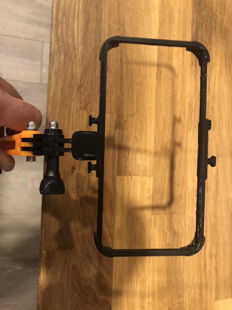 iPhoneX holder with GoPro mount