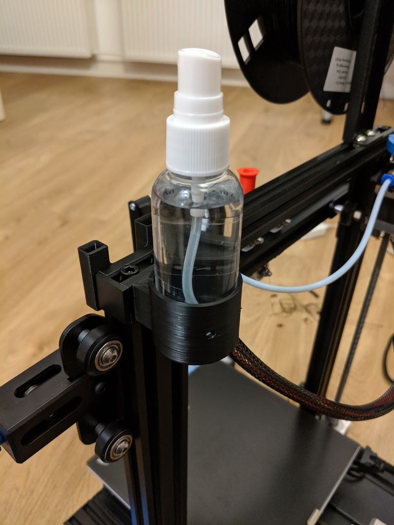35mm spray bottle holder - 3D printer aluminium extrusion T-nut mount