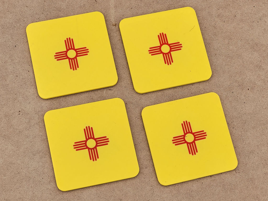 Drink Coasters - New Mexico Flag