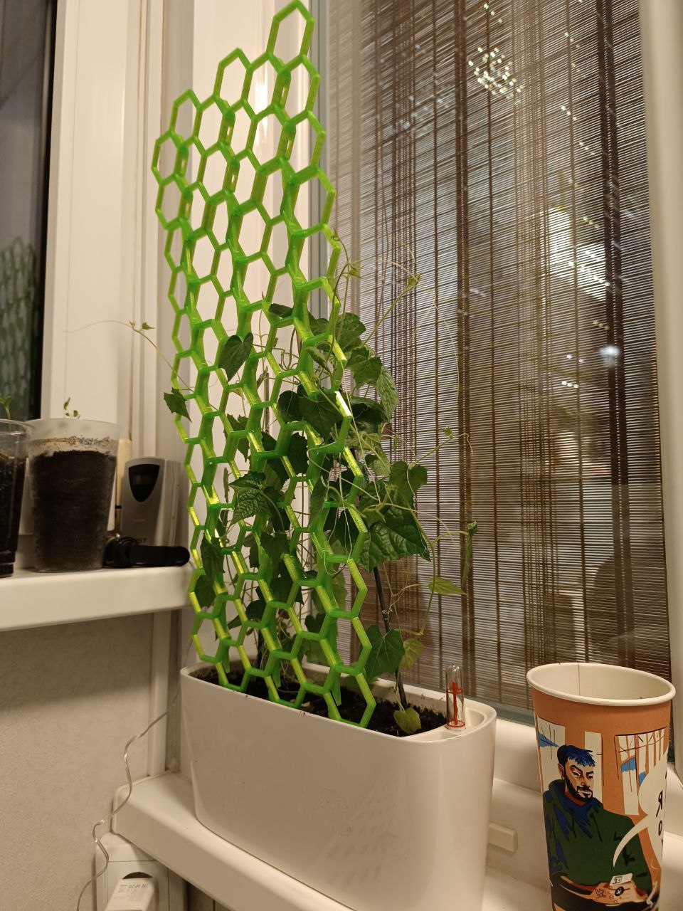 Honeycomb plant support wide 208x219 mm