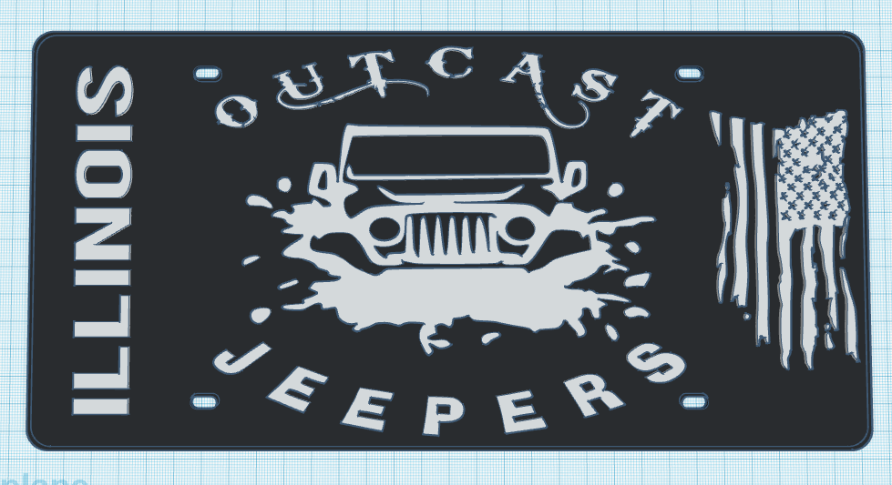 Outcast Jeepers License Plate V2