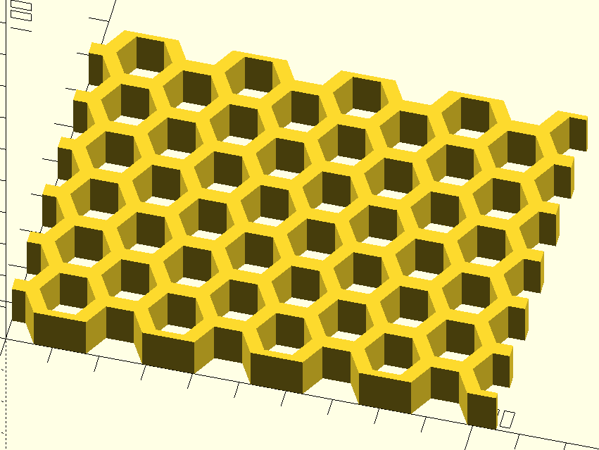 Honeycomb library (OpenSCAD)