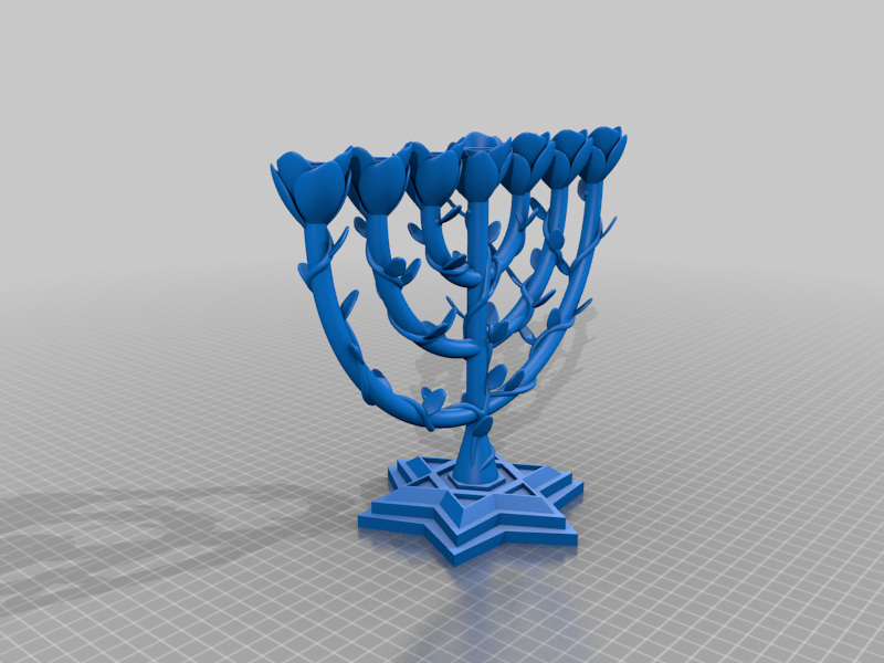 Menorah with cross