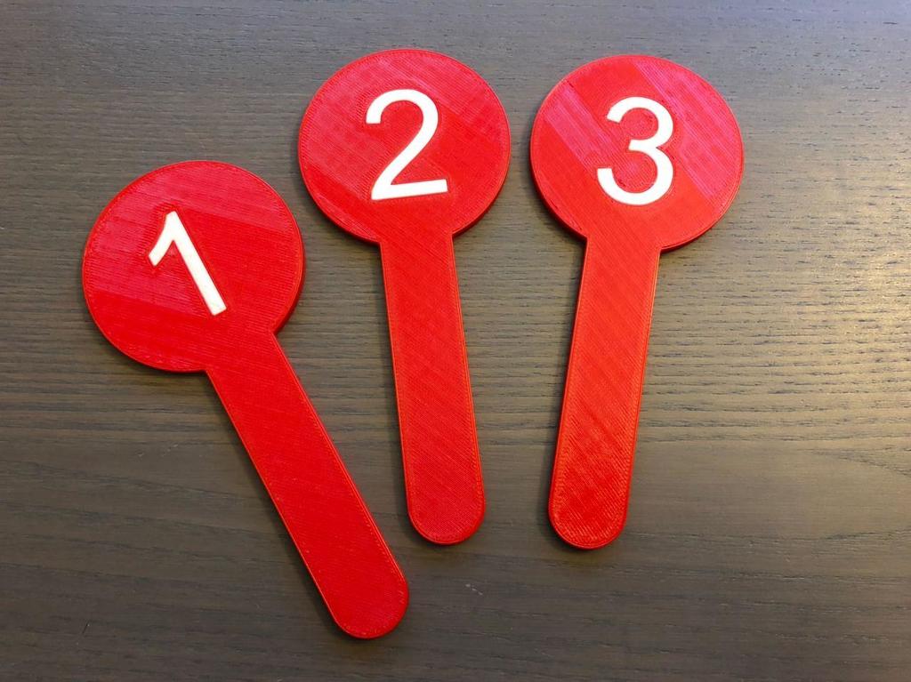 Paddles With Numbers