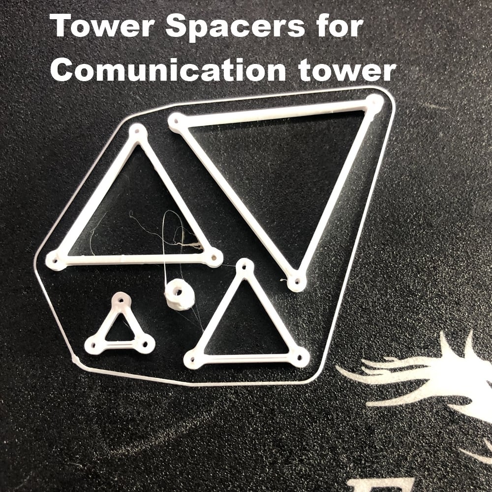 HO Scale Spacers used to build Comunications Tower with Cell and microwave Antenna