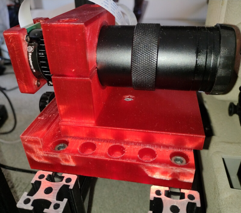 Raspberry Pi High Quality Camera Microscope Mount