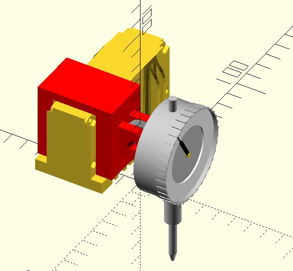 RepRap Mendel Dial Indicator Gauge Attachment Bracket