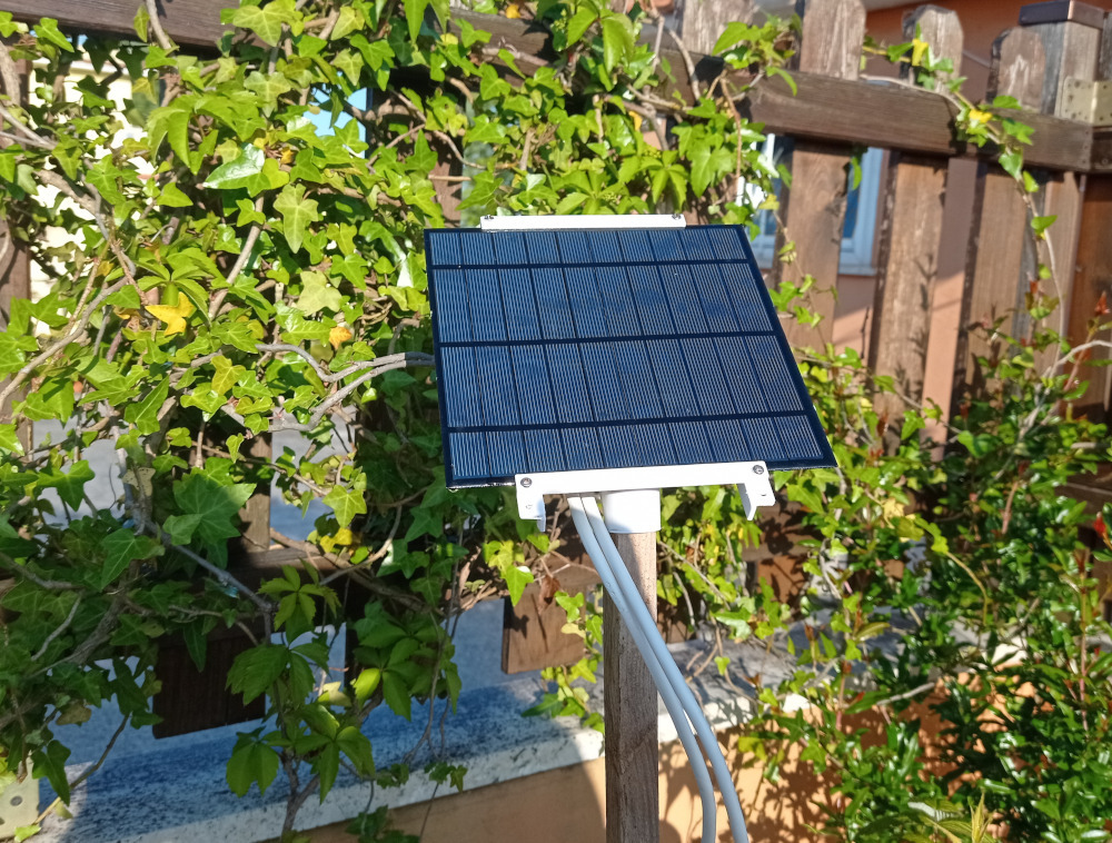 Small Solar Box and Support for solar panel (soil moisture sensor)